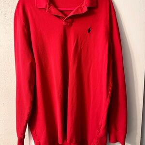 Polo by Ralph Lauren Men's Red Polo Shirt Size XL